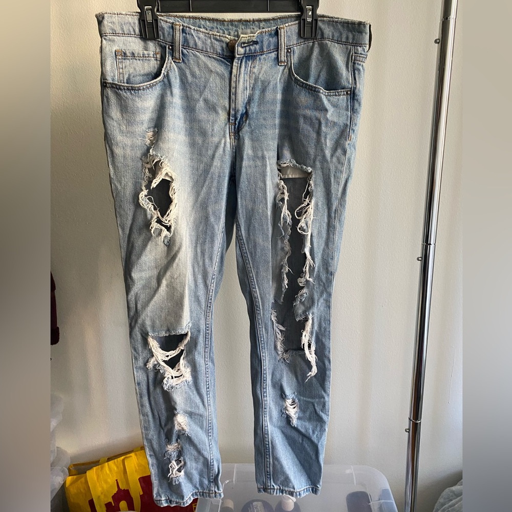 BDG Light Blue Denim Distressed Jeans